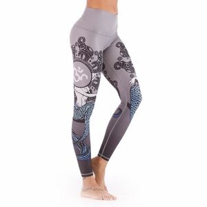 Chic Gray and Blue Women's Leggings